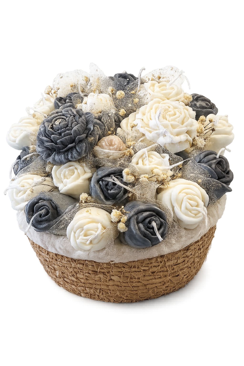 Bouquet de velas elegante artesanal